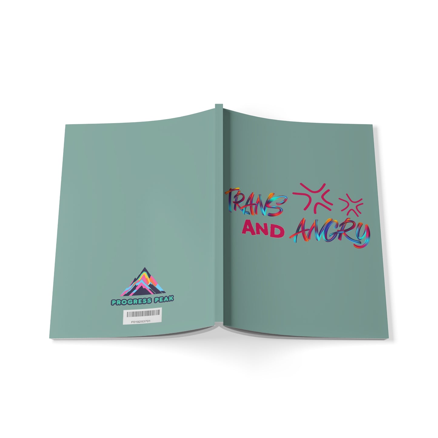 Trans and Angry Softcover Notebook, Motivational Journal for Creatives, LGBTQ+ Pride Gift, Writing Journal, A5 Notebook