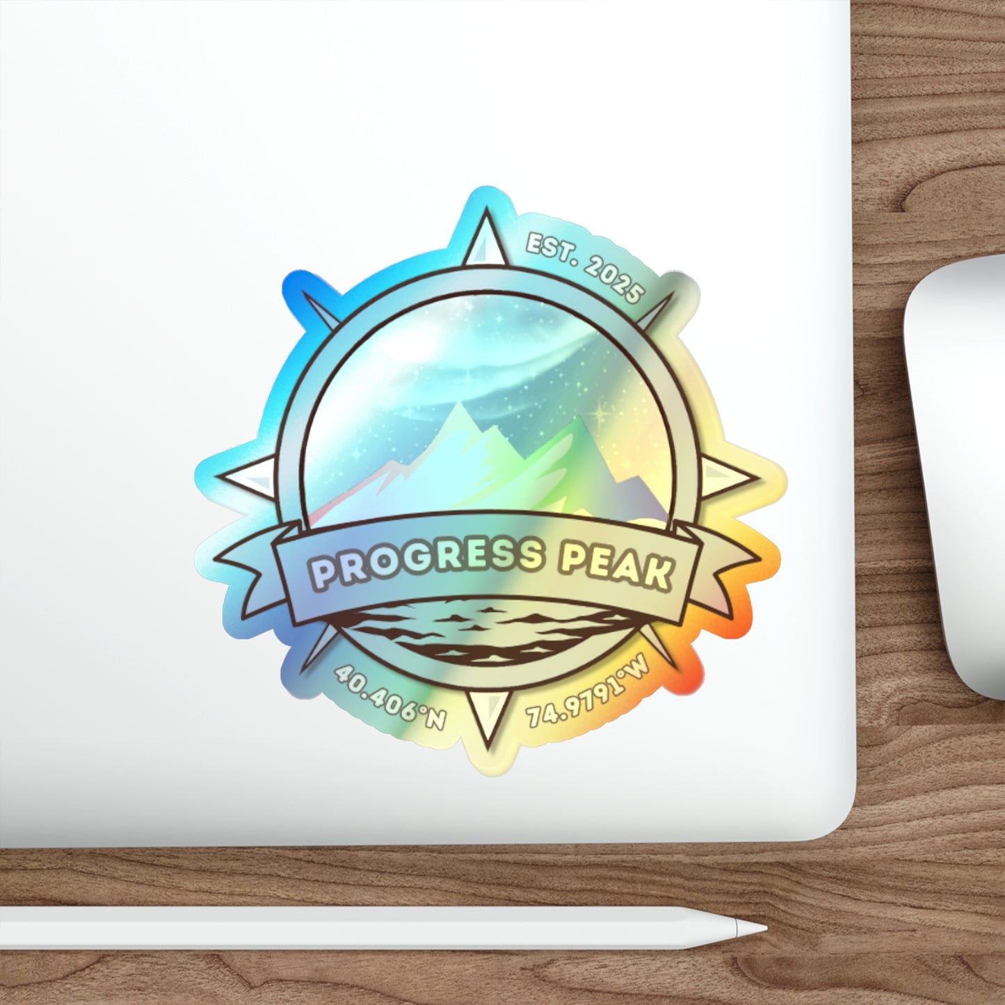Progress Peak Adventures | Holographic Sticker