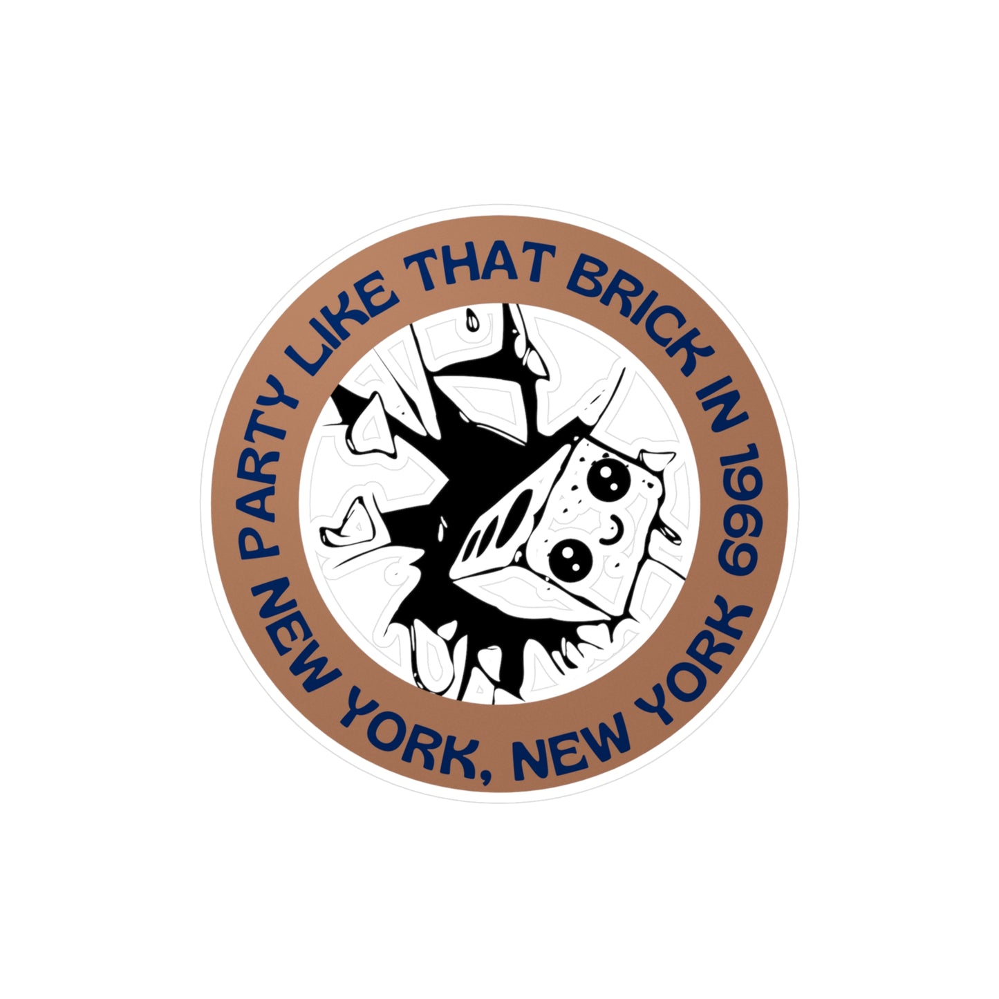 Brick Party 1969 Vinyl Sticker