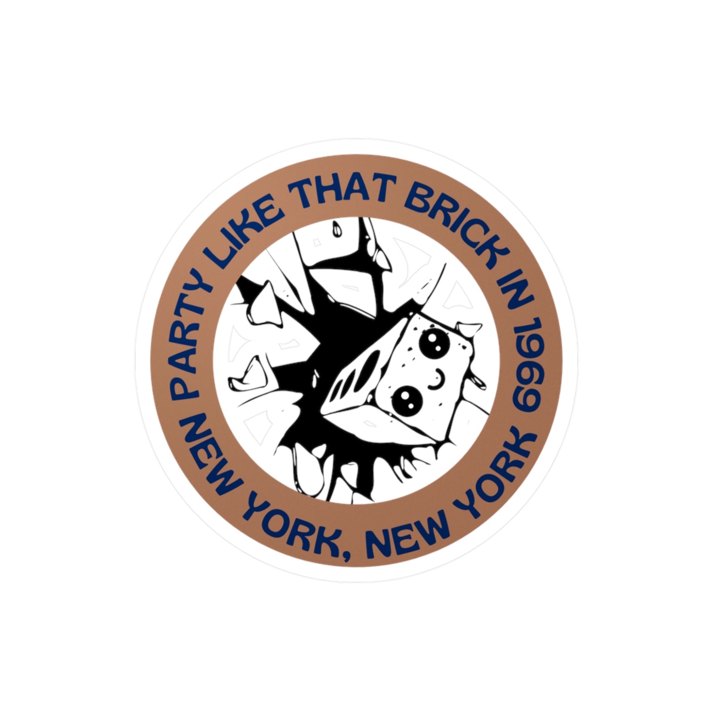 Brick Party 1969 Vinyl Sticker