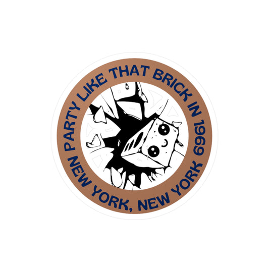 Brick Party 1969 Vinyl Sticker