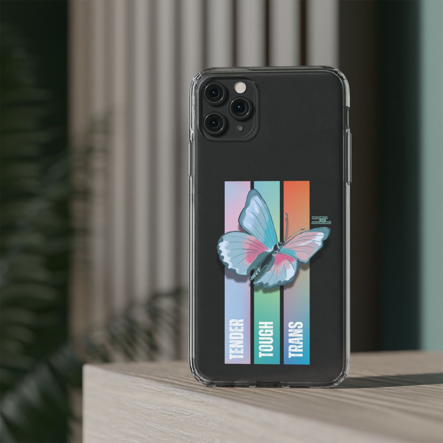 Adventure-Themed Clear Phone Case - Progress Peak Design