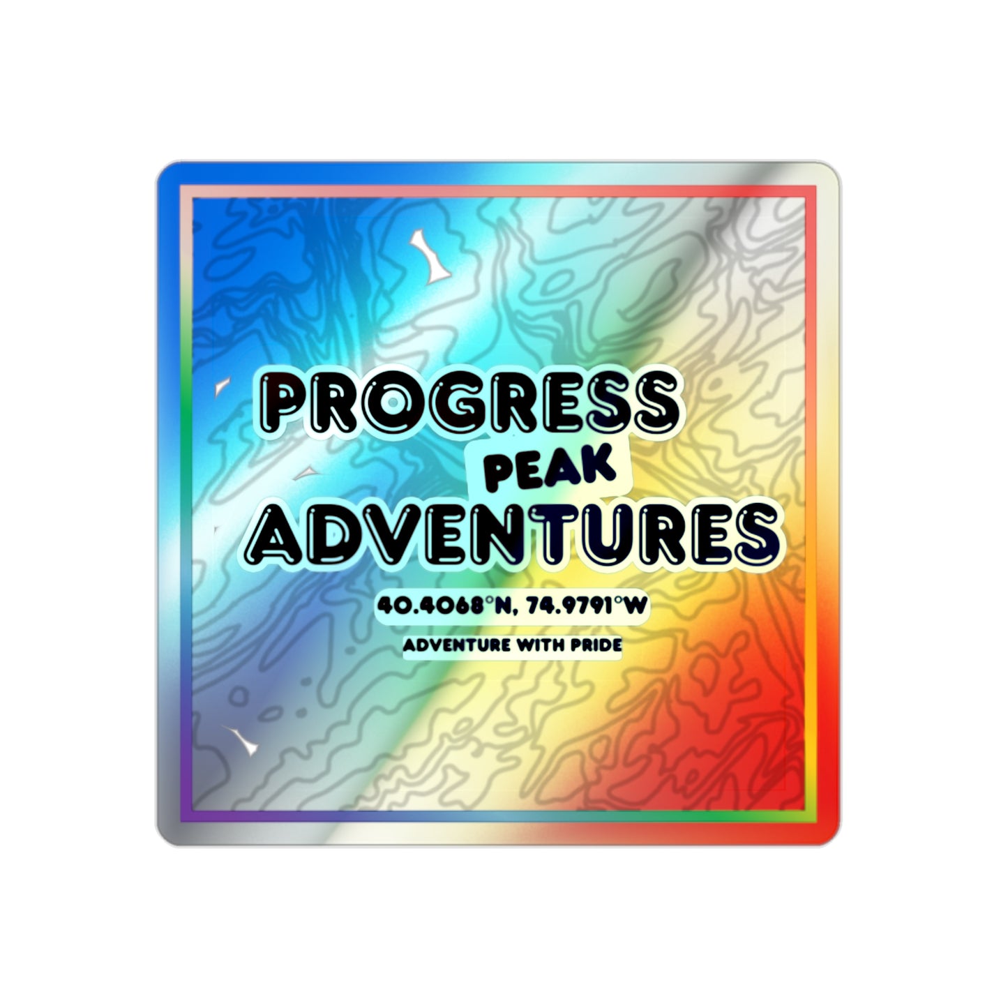 Progress Peak Adventures | Holographic Sticker