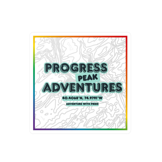 Progress Peak Rainbow Vinyl Sticker