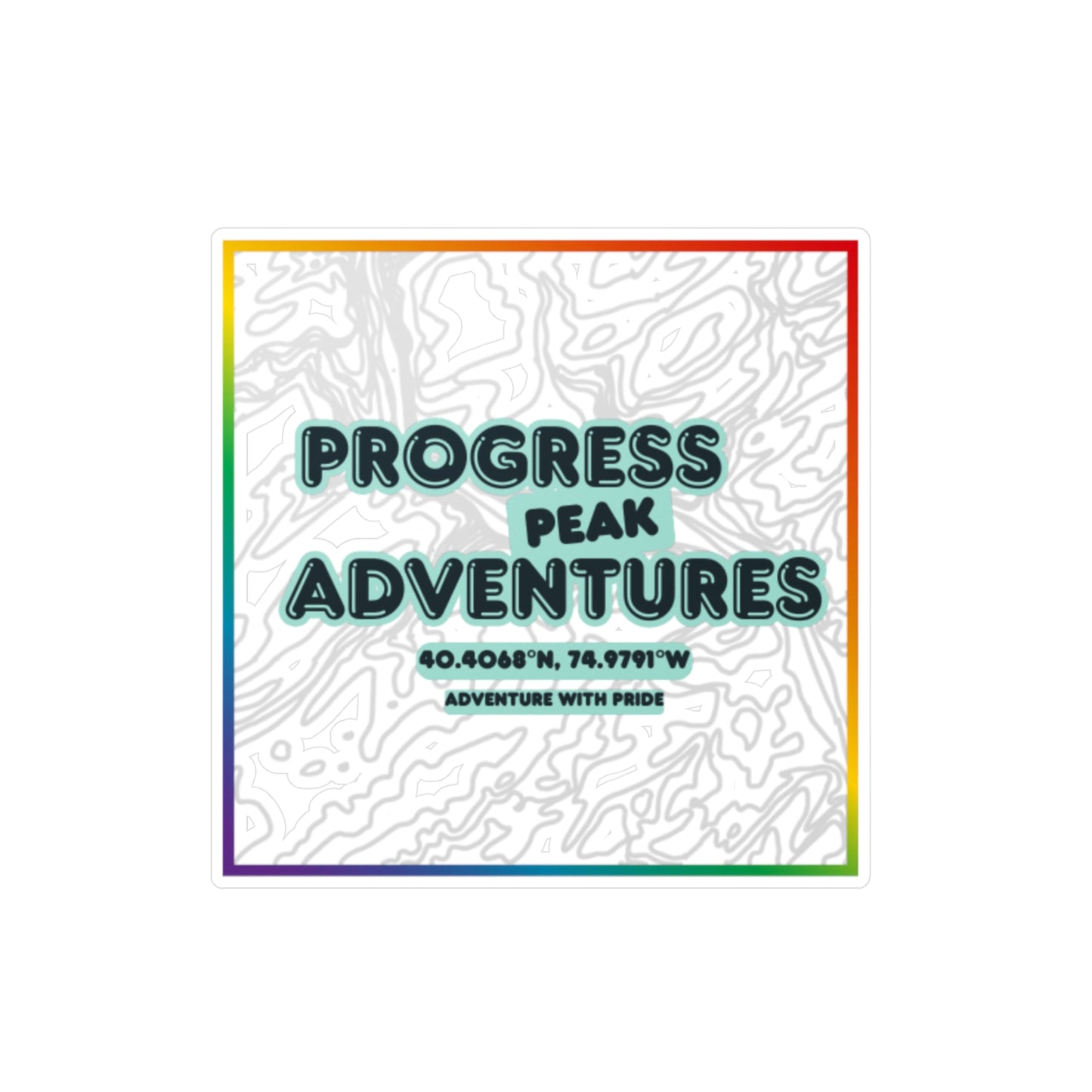 Progress Peak Rainbow Vinyl Sticker