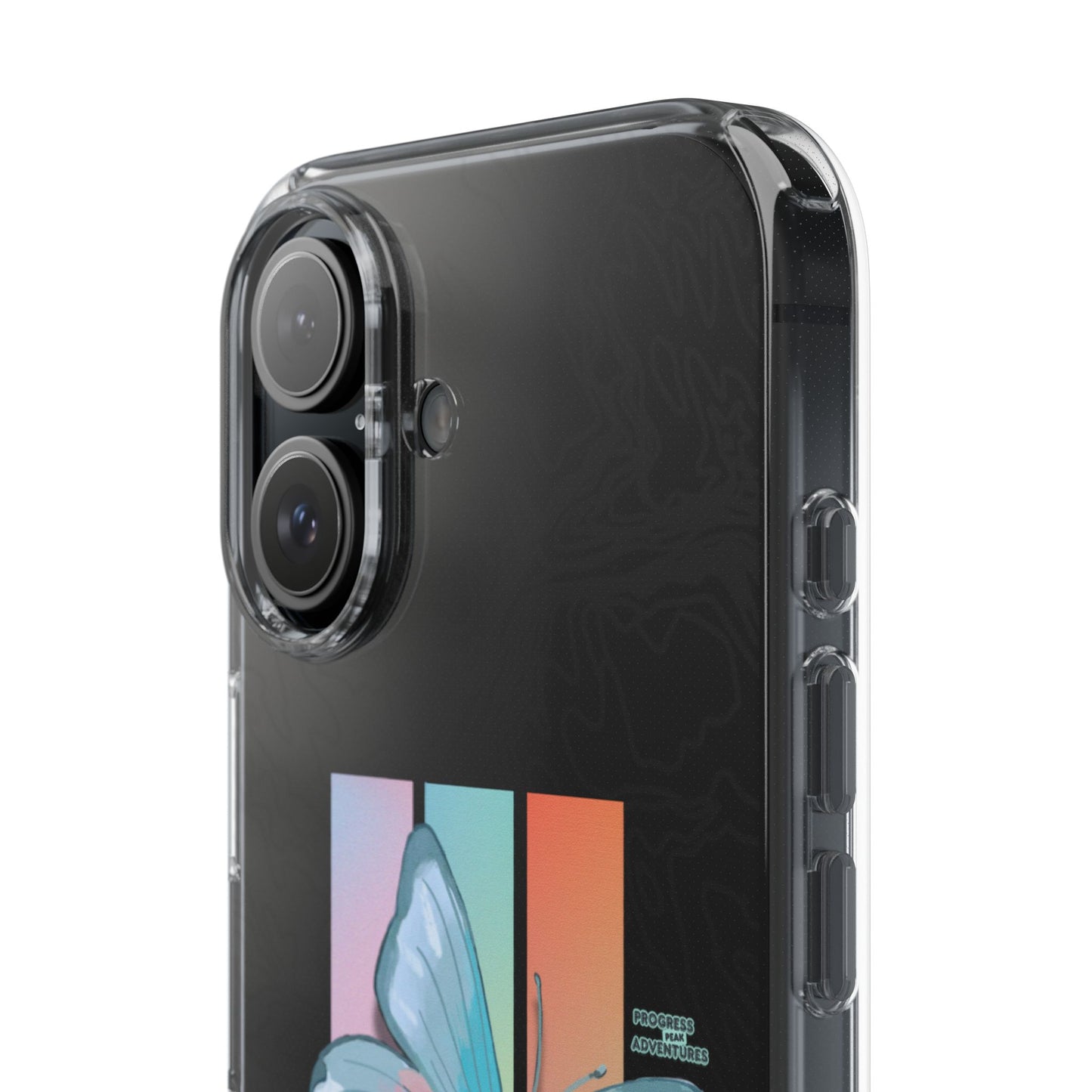 Adventure-Themed Clear Phone Case - Progress Peak Design
