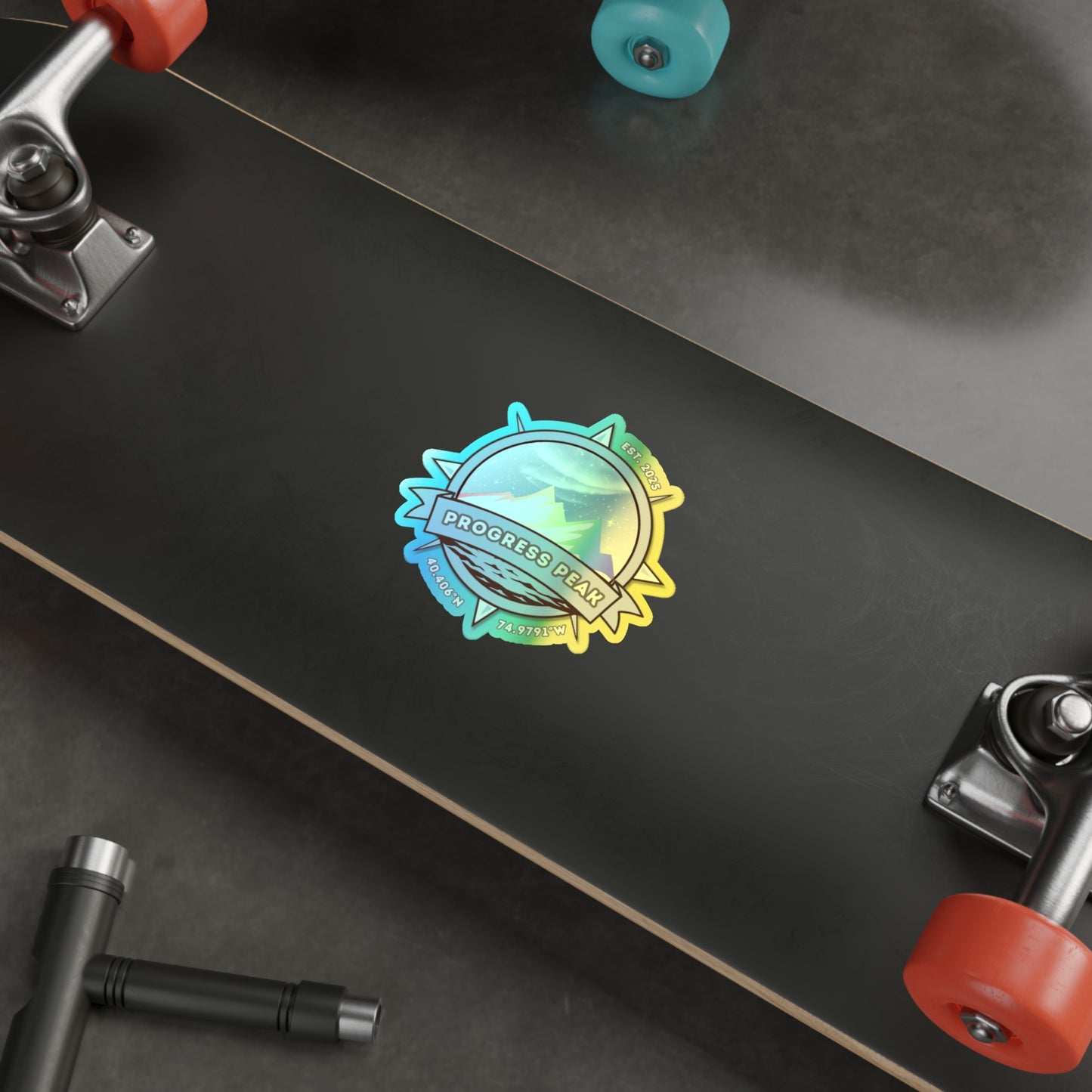 Progress Peak Adventures | Holographic Sticker