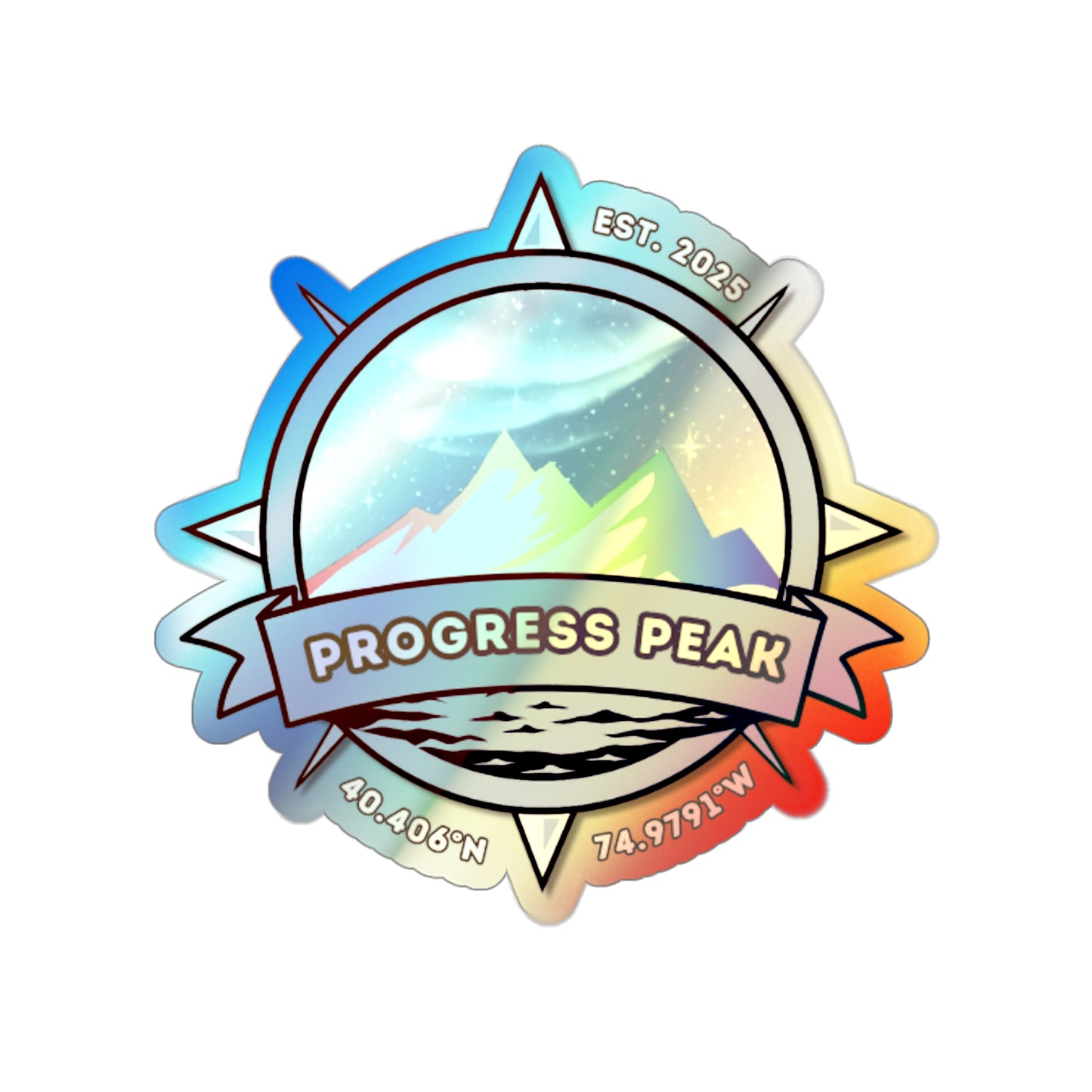 Progress Peak Adventures | Holographic Sticker