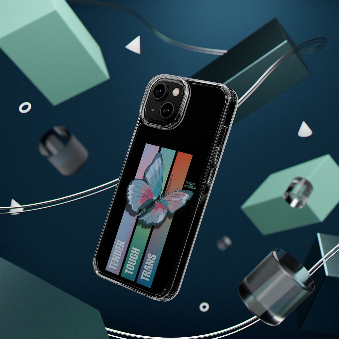 Adventure-Themed Clear Phone Case - Progress Peak Design