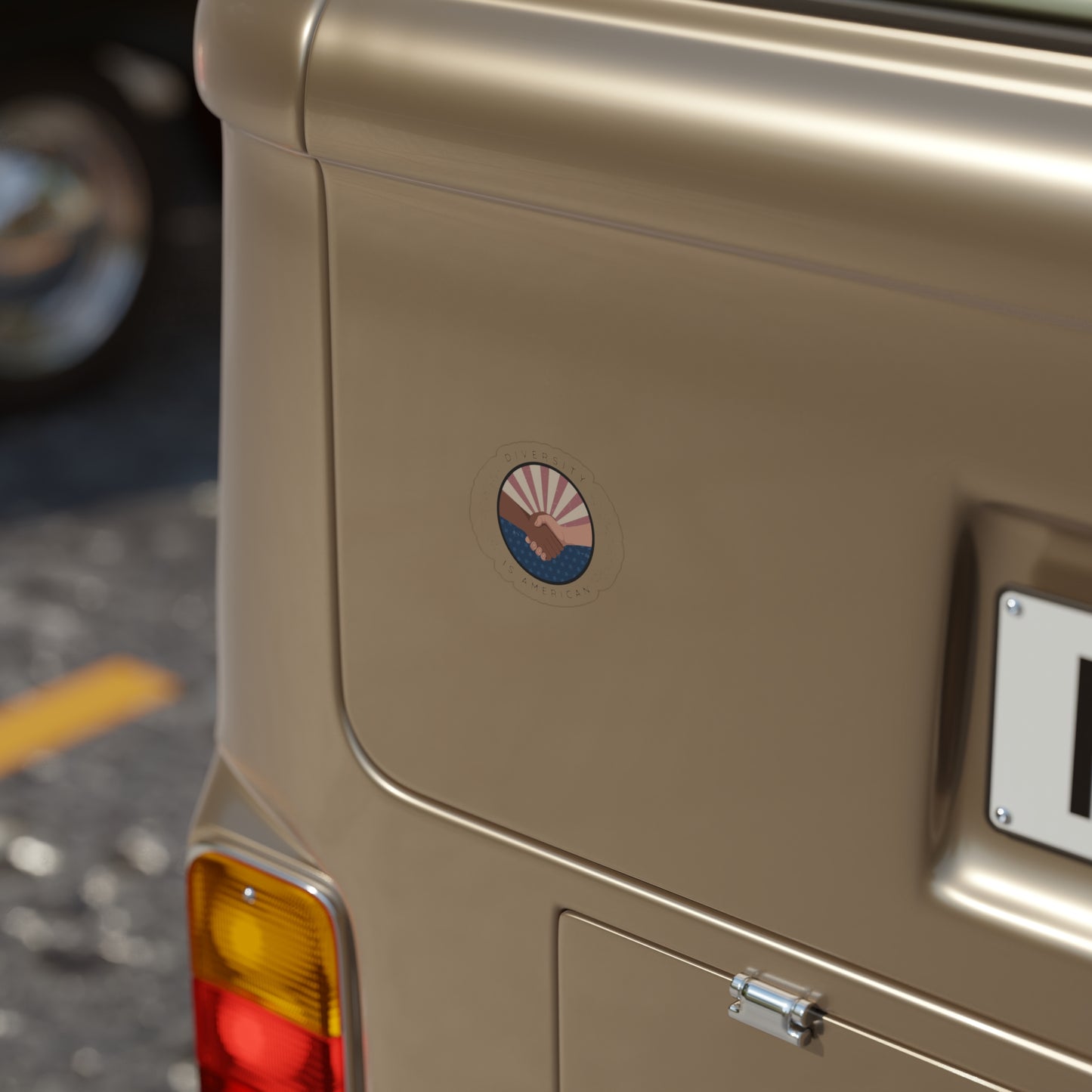 Diversity is American Die-Cut Outdoor Sticker | Transparent Adhesive for Cars, Laptops & More