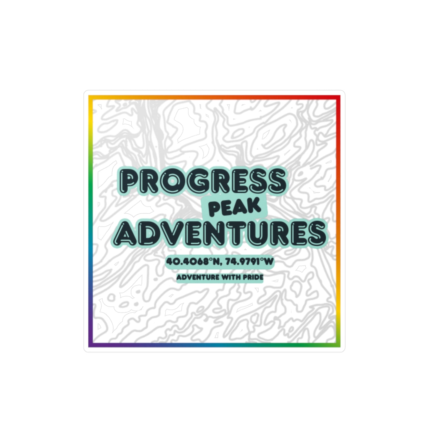 Progress Peak Rainbow Vinyl Sticker