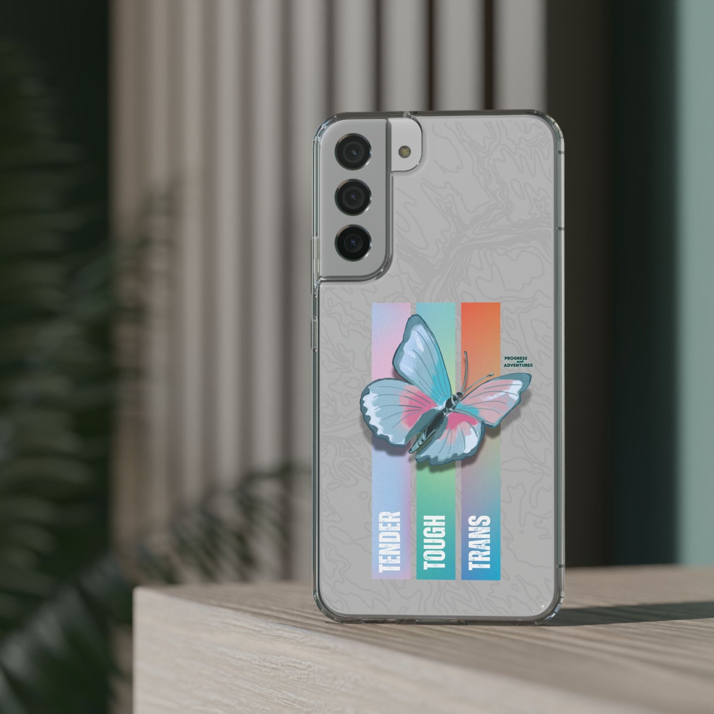 Adventure-Themed Clear Phone Case - Progress Peak Design