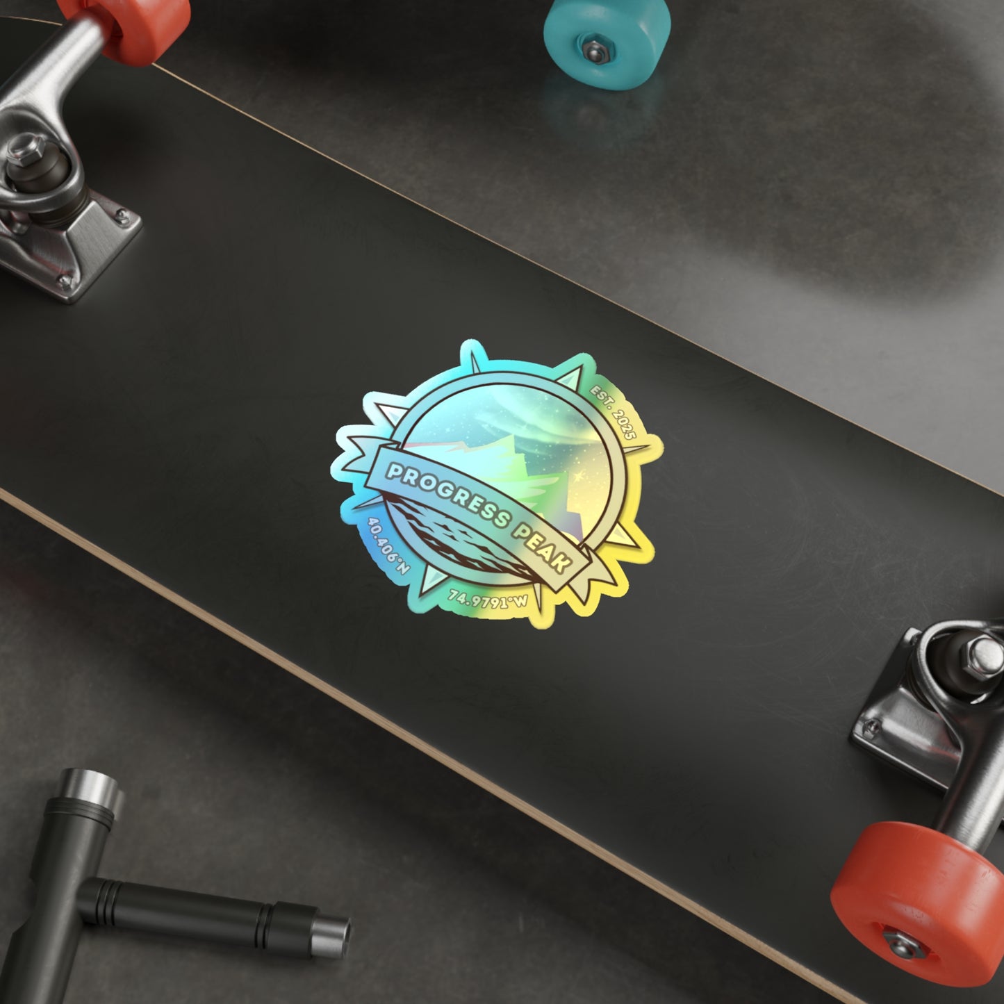 Progress Peak Adventures | Holographic Sticker
