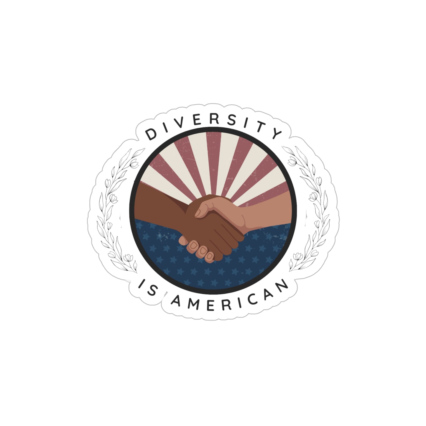 Diversity is American Die-Cut Outdoor Sticker | Transparent Adhesive for Cars, Laptops & More