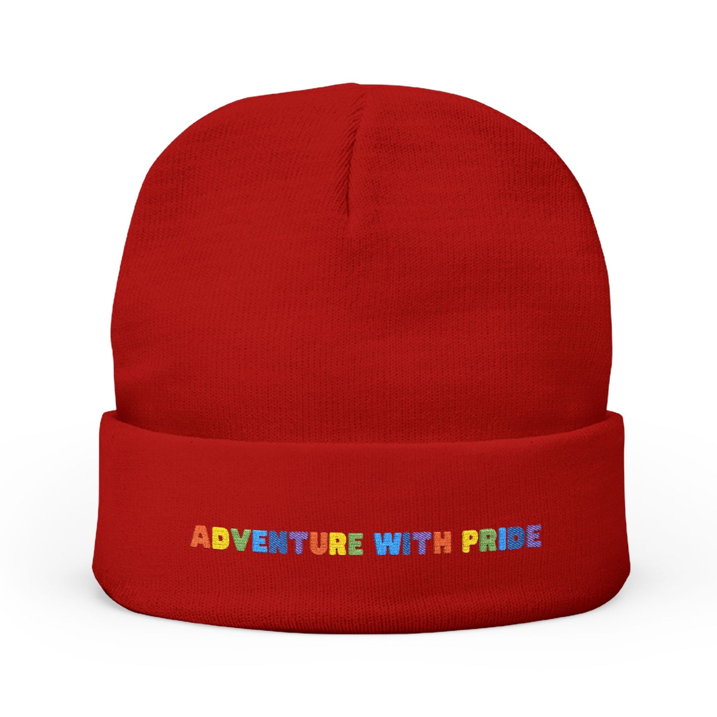 Adventure with Pride Knit Beanie | Embroidery