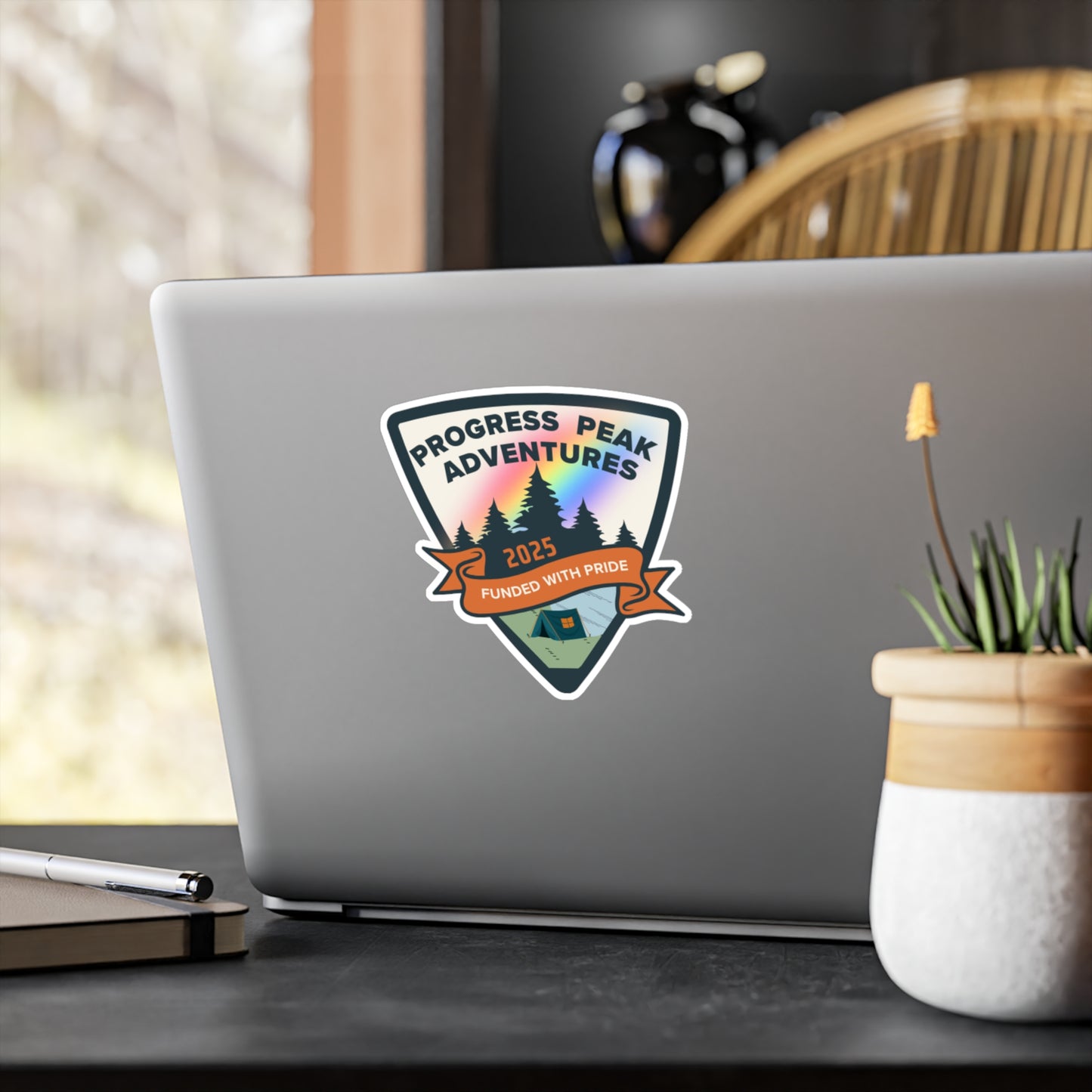 Funded With Pride Badge Vinyl Sticker