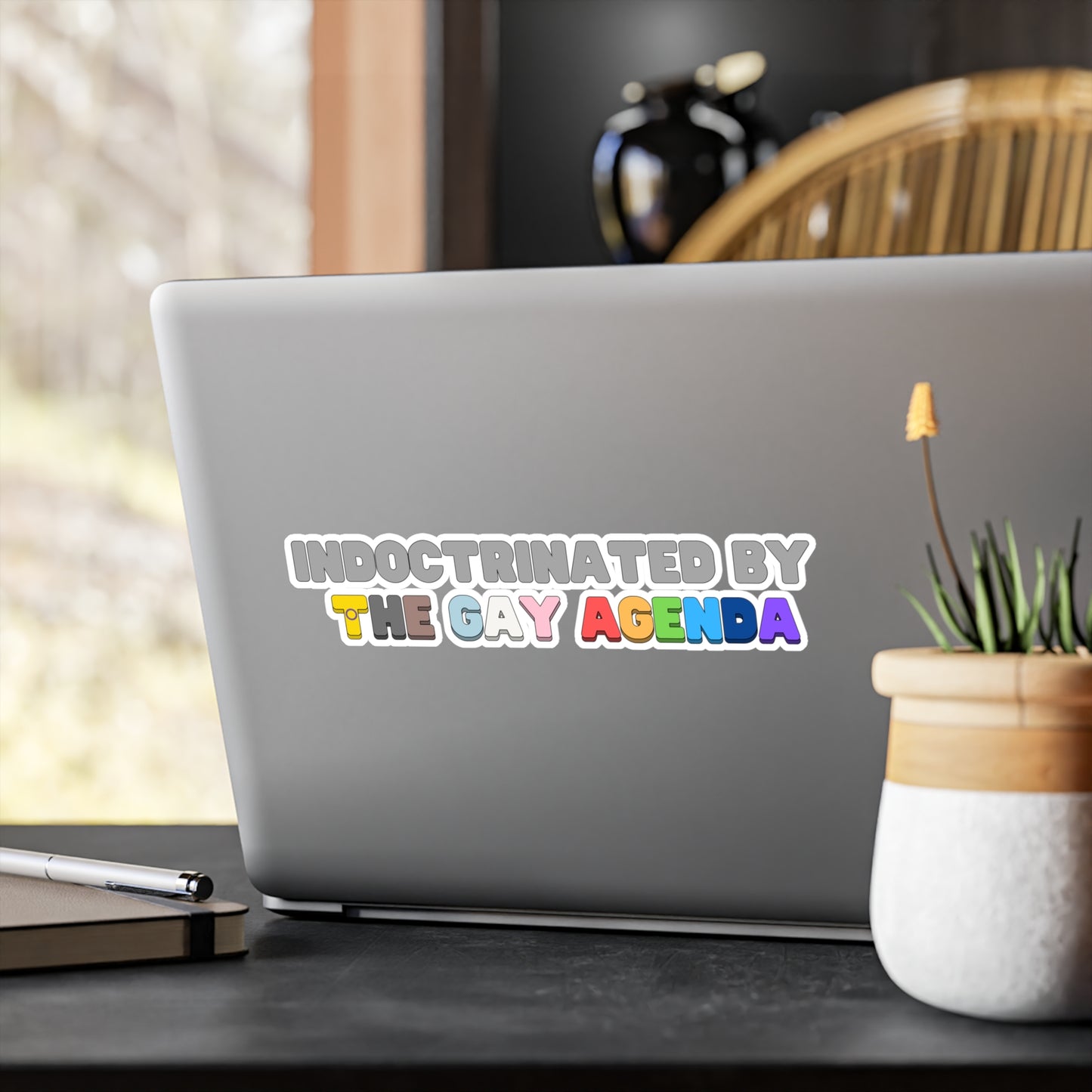 Indoctrinated by The Gay Agenda Vinyl Sticker