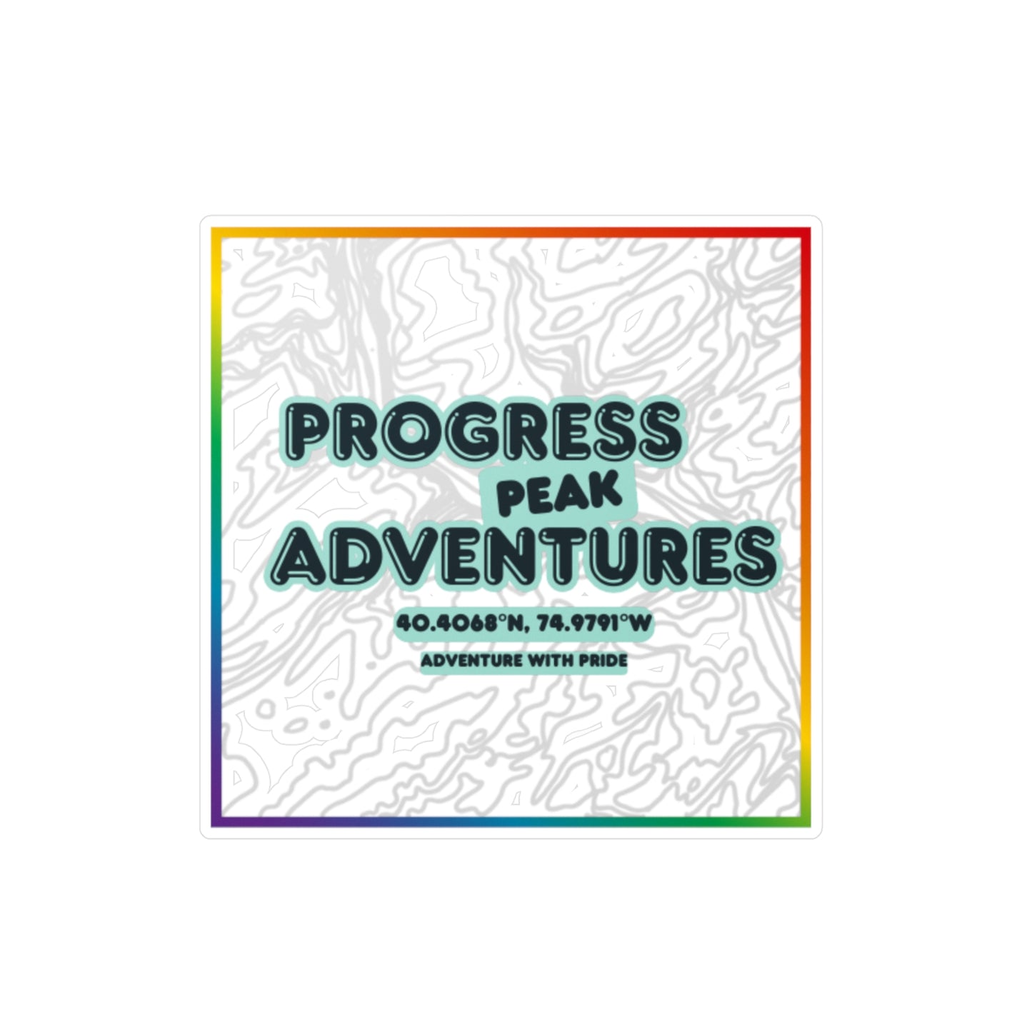 Progress Peak Rainbow Vinyl Sticker