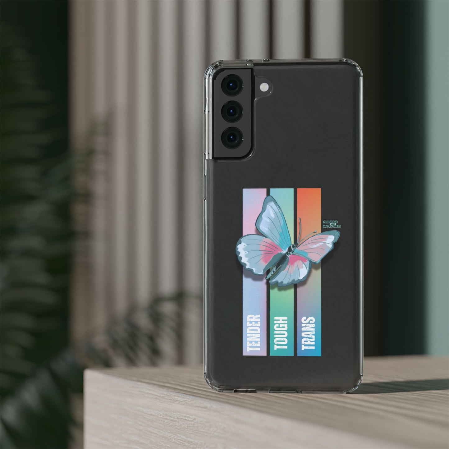Adventure-Themed Clear Phone Case - Progress Peak Design