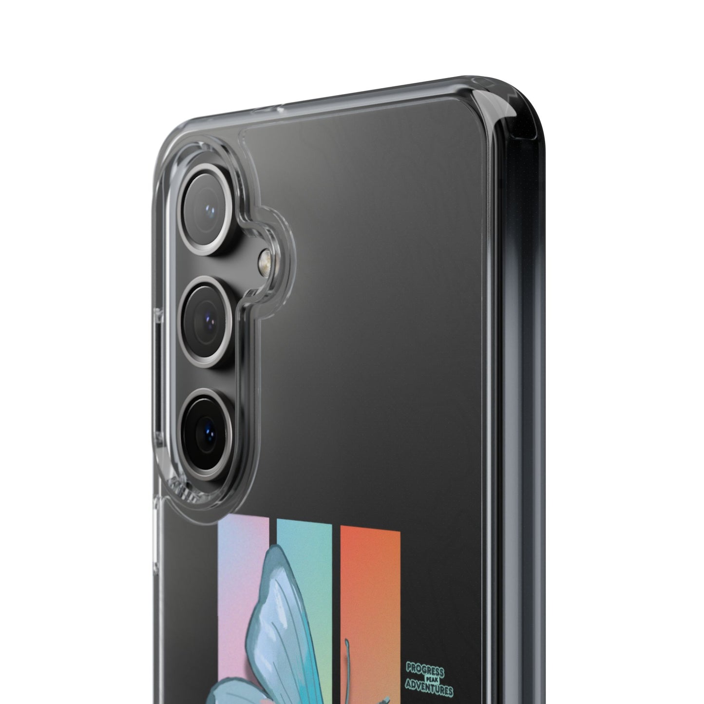 Adventure-Themed Clear Phone Case - Progress Peak Design