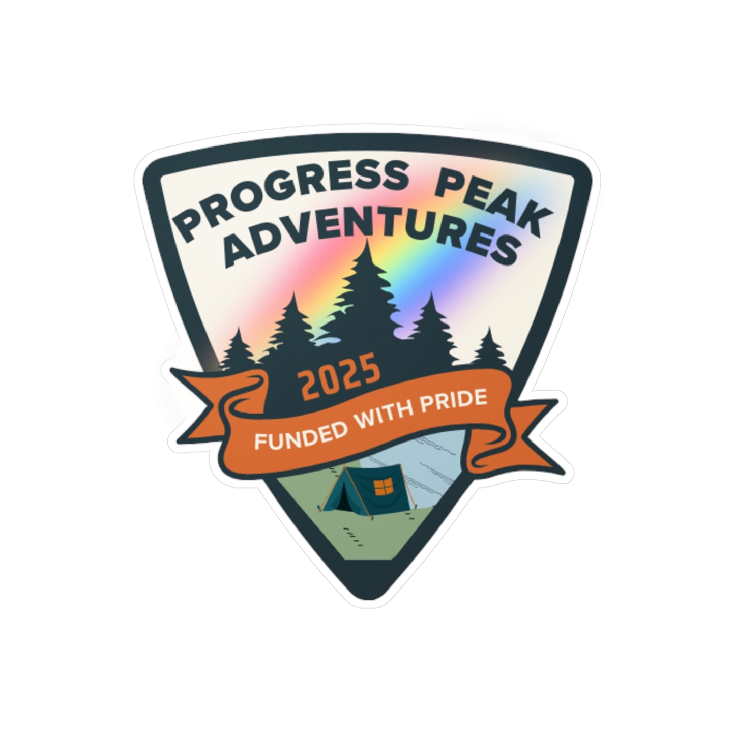 Funded With Pride Badge Vinyl Sticker