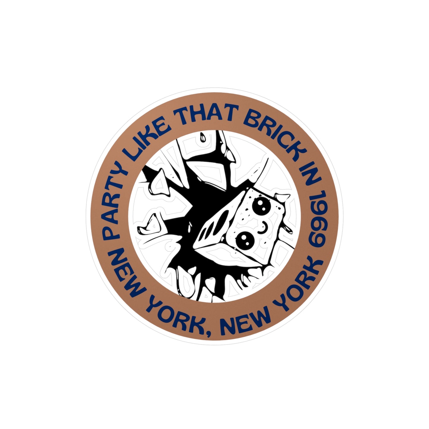 Brick Party 1969 Vinyl Sticker