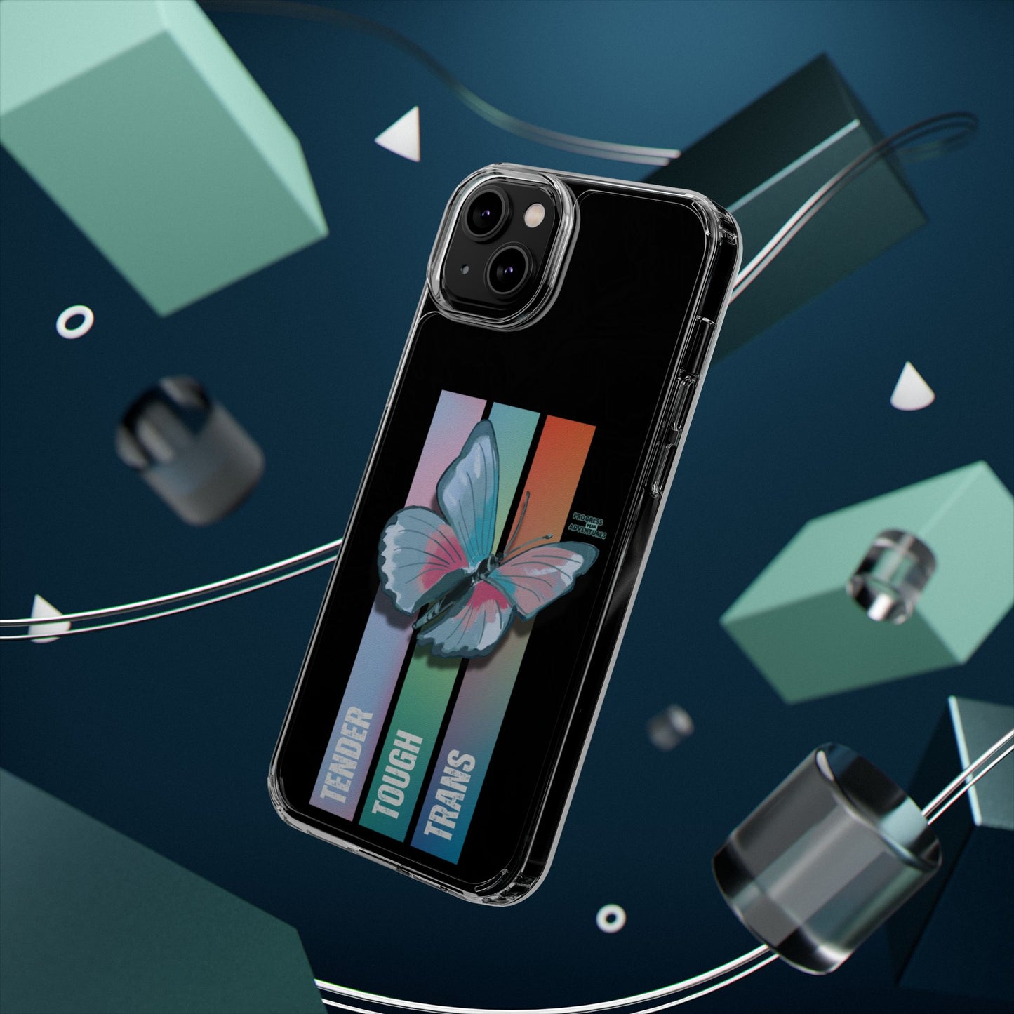 Adventure-Themed Clear Phone Case - Progress Peak Design
