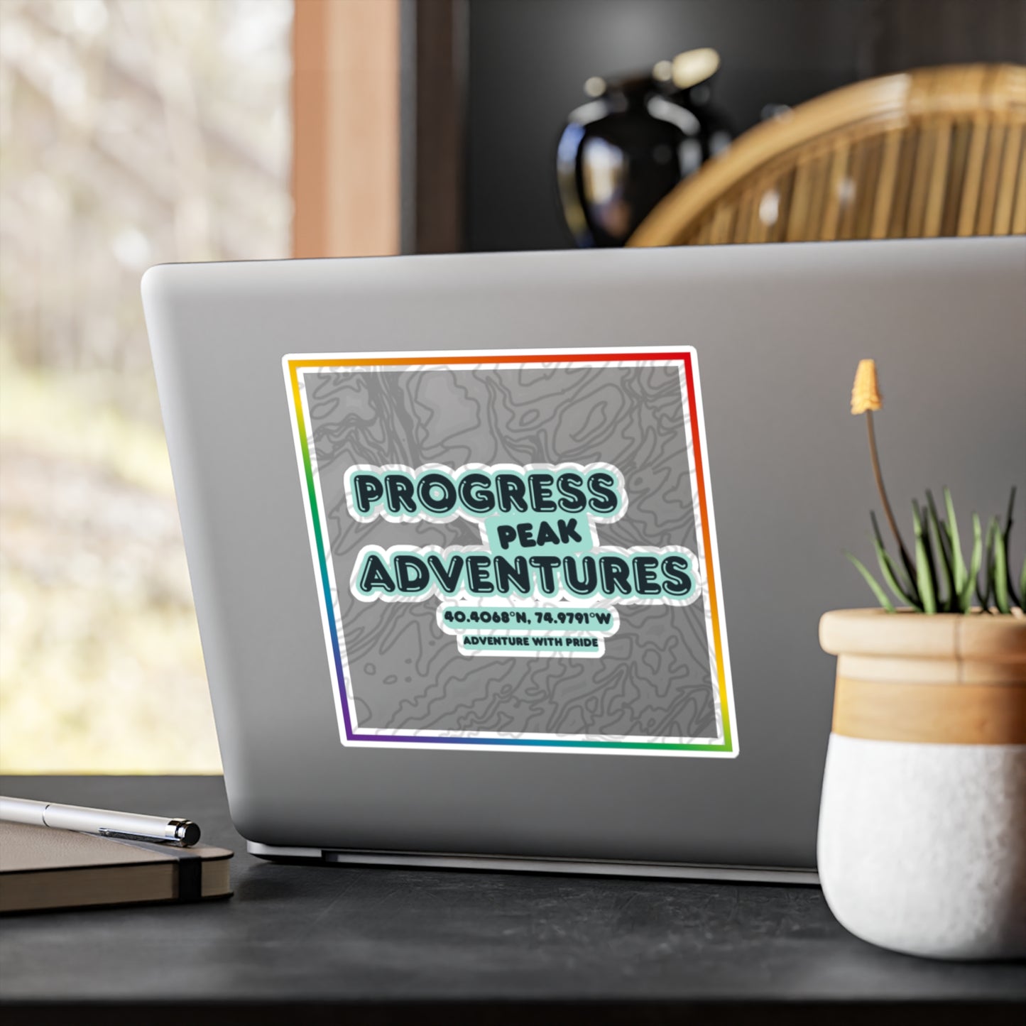 Progress Peak Rainbow Vinyl Sticker