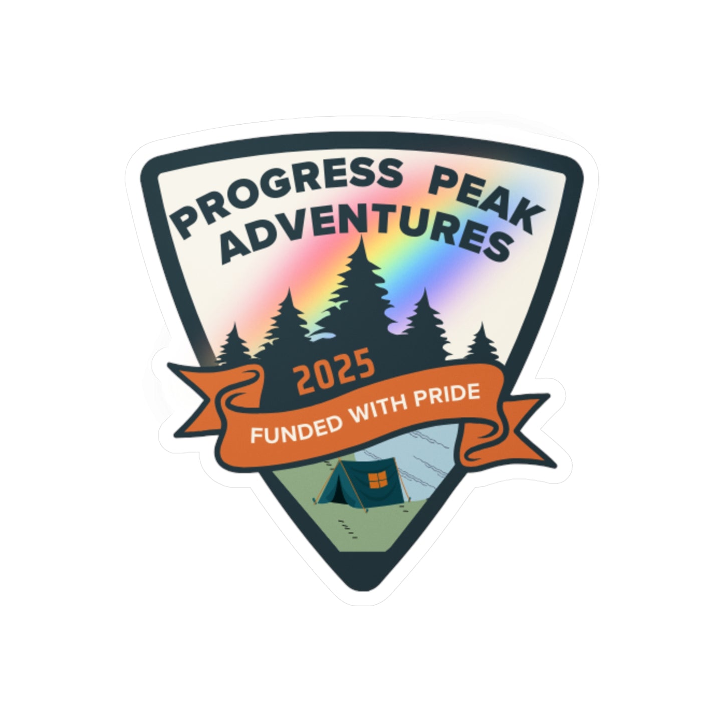 Funded With Pride Badge Vinyl Sticker