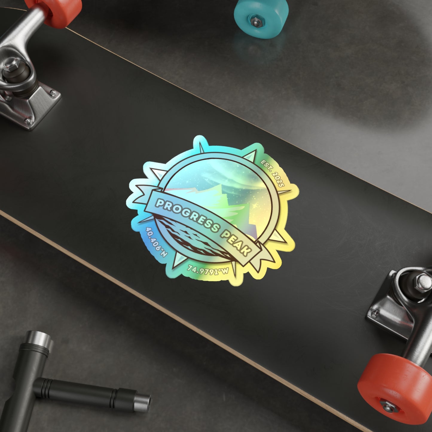 Progress Peak Adventures | Holographic Sticker