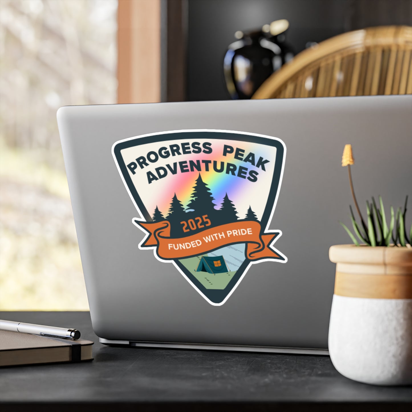 Funded With Pride Badge Vinyl Sticker